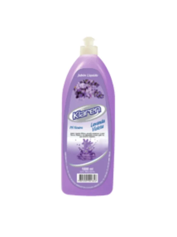 13JAELVB1 Jabon liquido lavanda violeta 1l Klaren