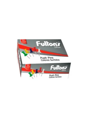 Push pin colores surtidos caja 50 U Fultons