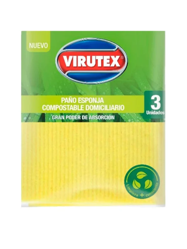 Paño de celulosa natural clásica x3 Virutex