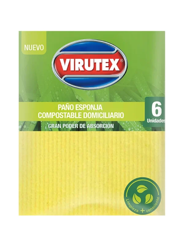 Paño de celulosa natural clásica x6 Virutex