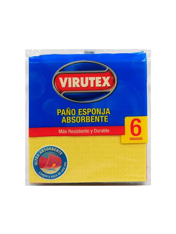 Paño esponja absorvente clásica x6 Virutex