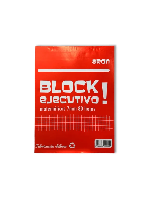 Block carta cuadriculado prepicado y perforado 80 hojas Aron