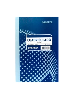 Cuaderno empastado cuadriculado 7mm 100 hojas Organex