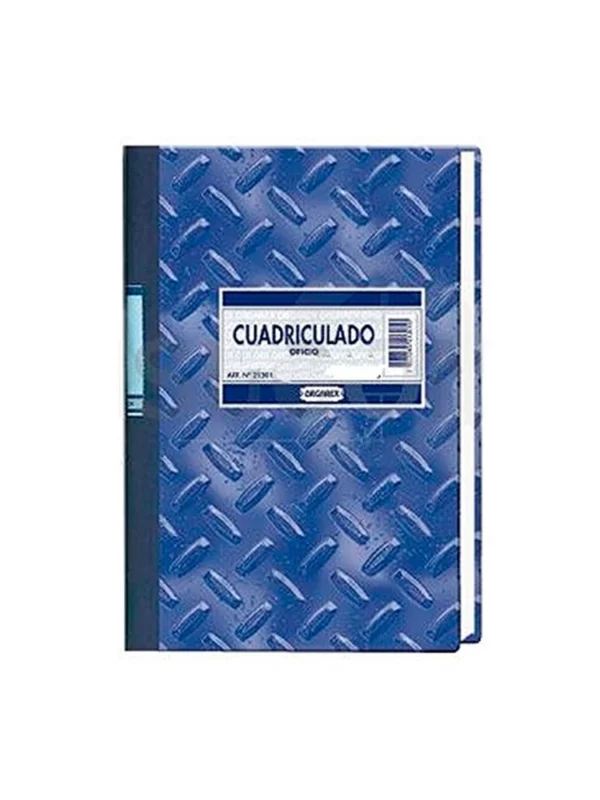 Cuaderno empastado cuadriculado 7mm 200 hojas Organex