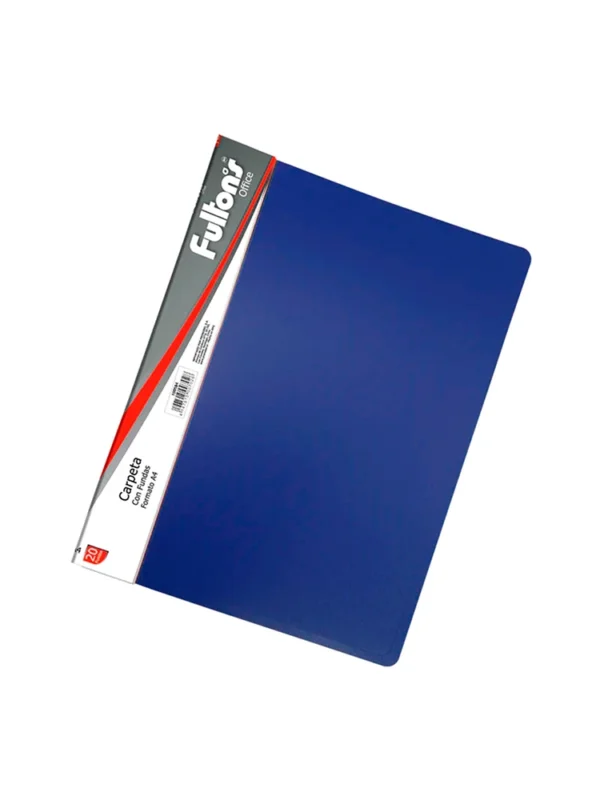 Carpeta con fundas A4 20 fundas vinil azul Fultons