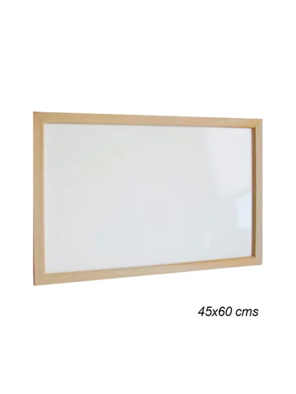 Pizarra mural blanca 45x60 marco de madera Fultons