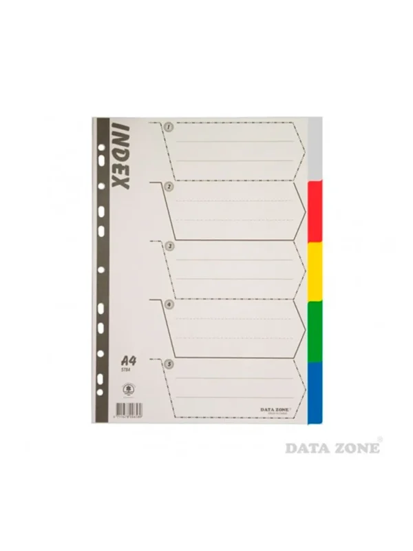 Separador a4 vinílico colores Data Zone