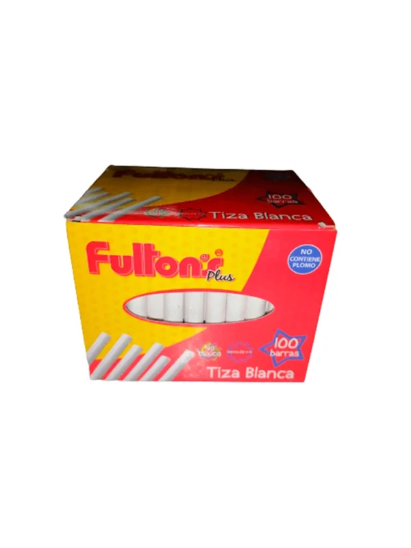 Tiza blanca caja 100 unidades Fultons