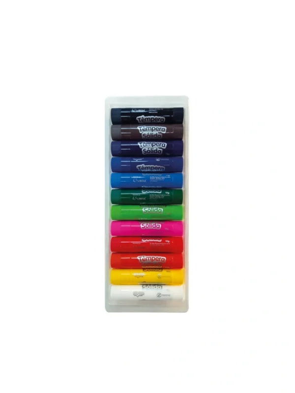 Tempera Solida 100gr 12 colores Proarte 34122