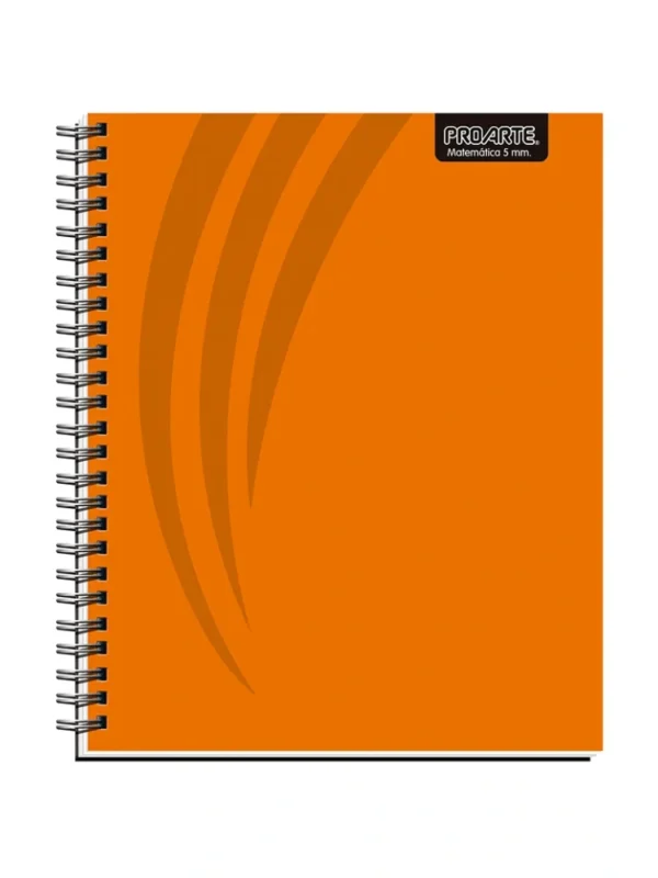 Cuaderno Universitario Liso 5mm Proarte 19036 naranjo