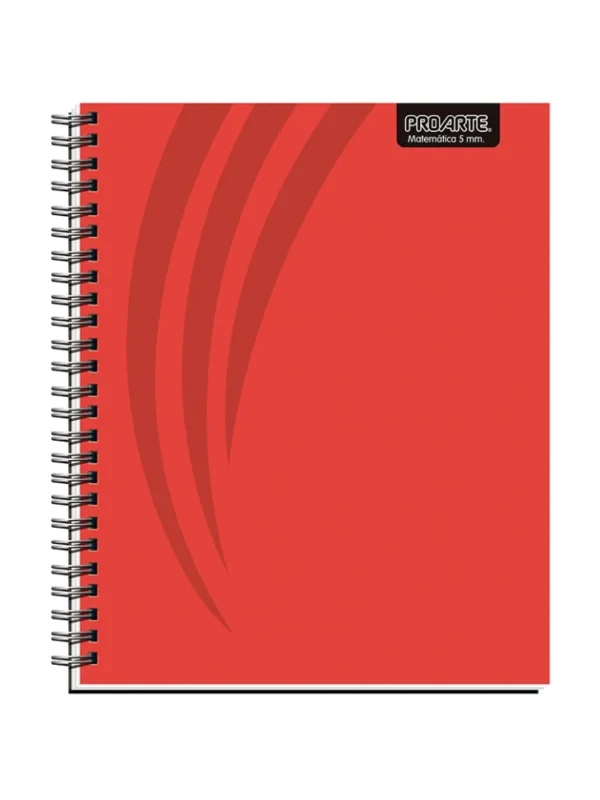 Cuaderno Universitario Liso 5mm Proarte 19036 rojo