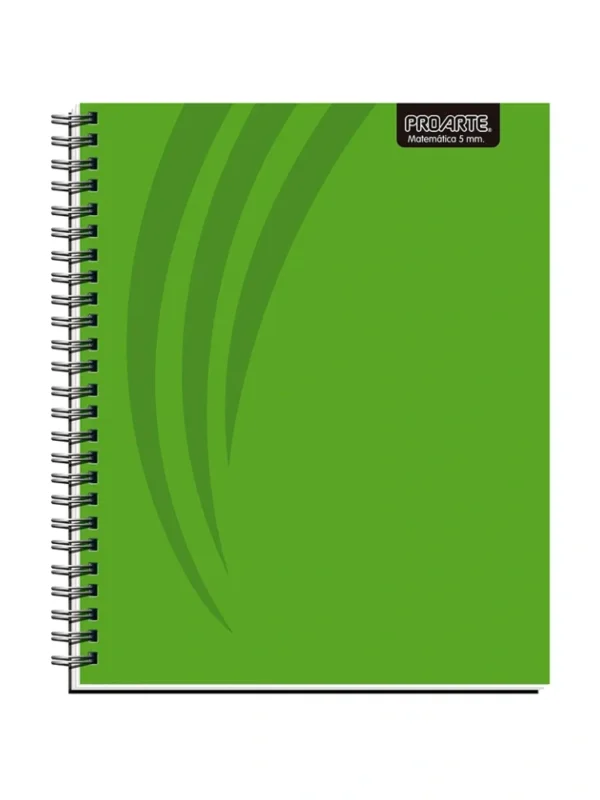 Cuaderno Universitario Liso 5mm Proarte 19036 verde