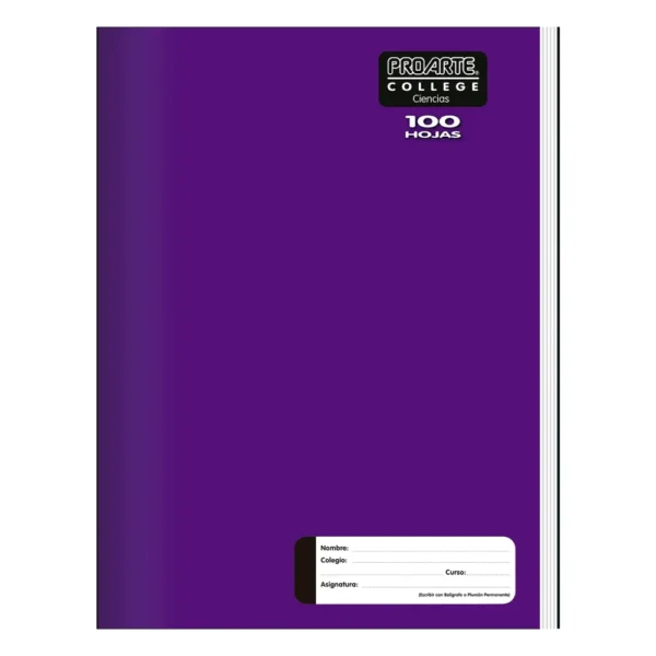 Cuaderno College Liso Ciencias Proarte