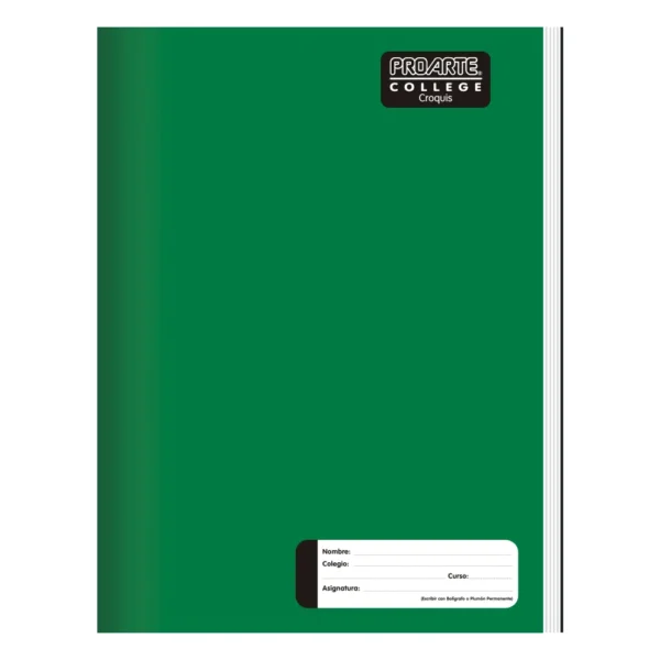 Cuaderno College Liso Croquis 80 Hojas Proarte