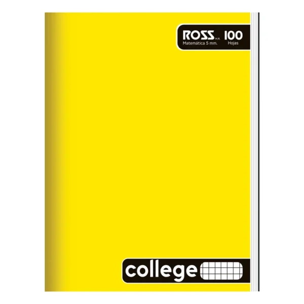 Cuaderno College Liso 100 hojas 5 mm Ross