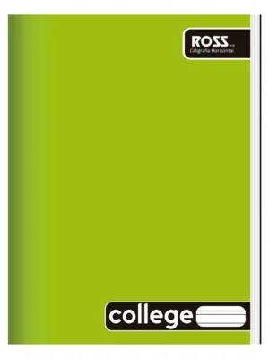 Cuaderno College Liso Caligrafia Horizontal 80 hojas Ross