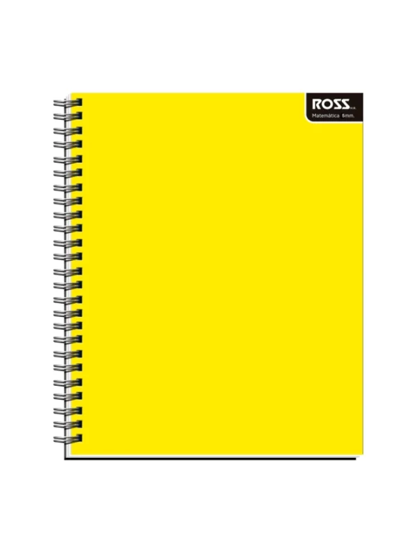 Cuaderno Universitario Liso 5 mm Ross amarillo