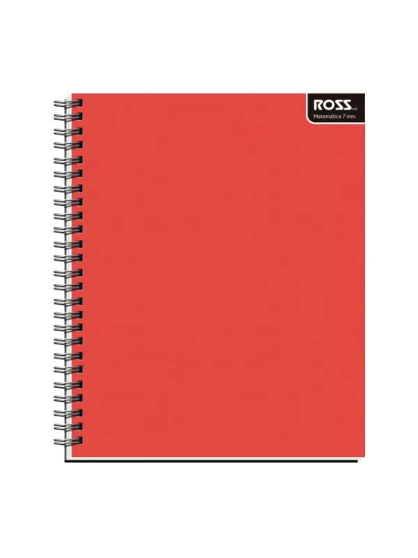 Cuaderno Universitario Liso 7 mm Ross rojo